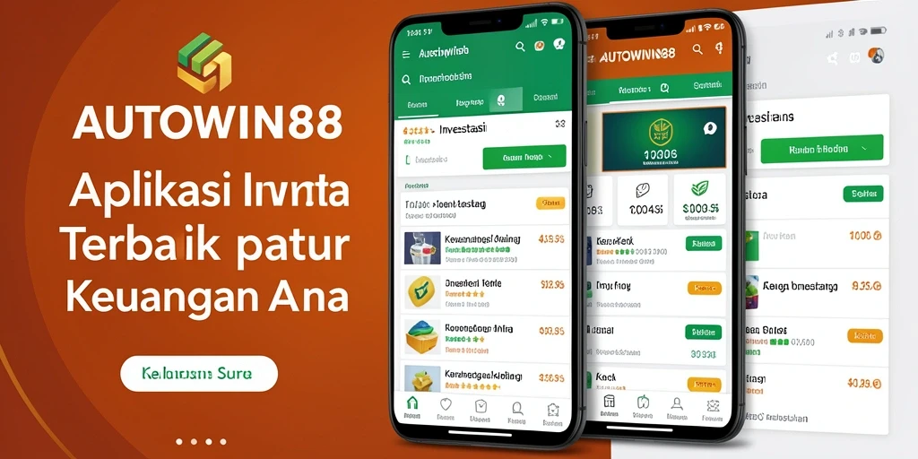 Tampilan antarmuka aplikasi AUTOWIN88 dengan fitur investasi yang lengkap.