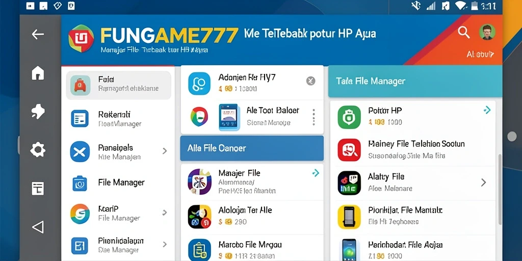 Tampilan antarmuka FUNGAME777 yang bersih dan fungsional untuk manajemen file.