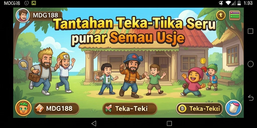 Tampilan antarmuka MDG188 yang menarik dan intuitif saat bermain Teka-Teki.