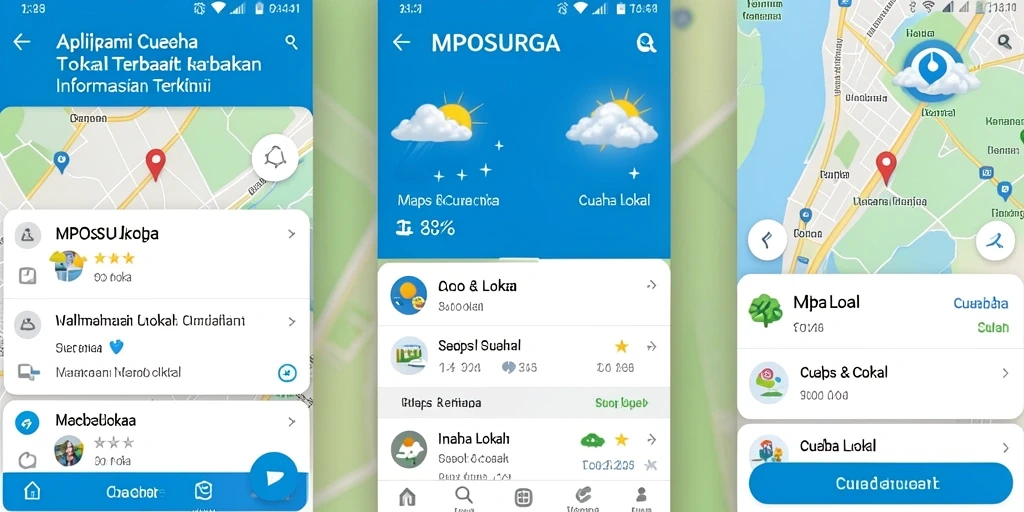 Antarmuka MPOSURGA yang informatif dan mudah digunakan untuk cuaca lokal.