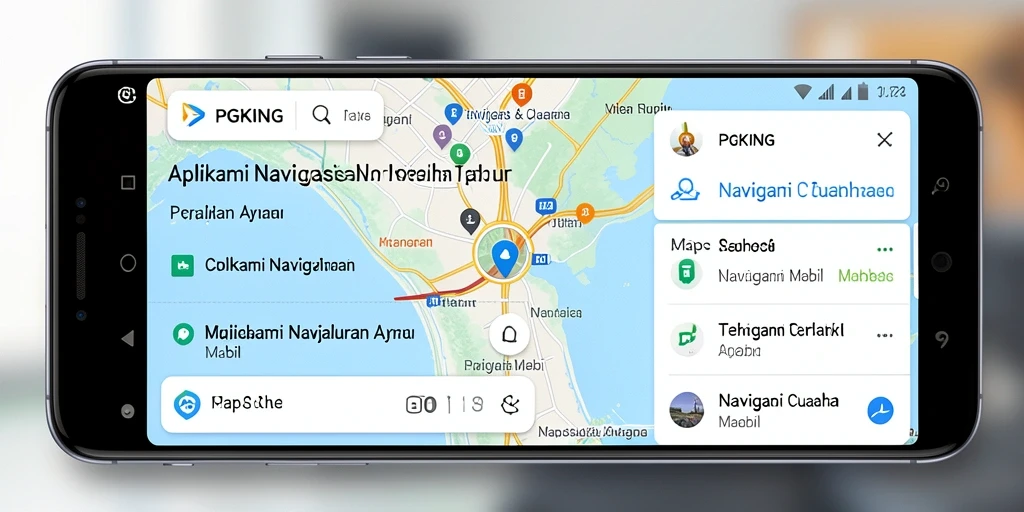 Tampilan antarmuka PGKING dengan peta navigasi yang jelas dan informatif.