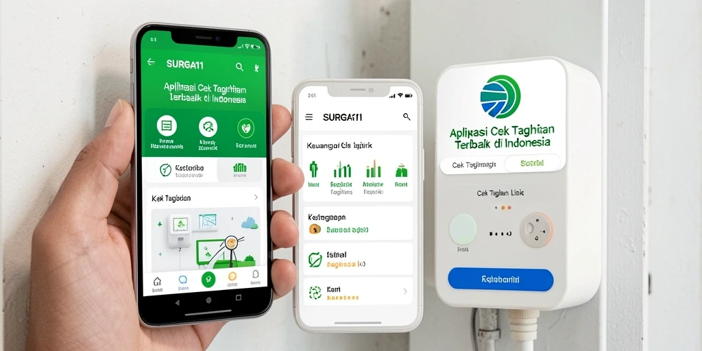 Antarmuka aplikasi Cek Tagihan Listrik SURGA11 yang sederhana dan intuitif.